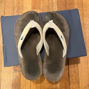 The North Face Suede & Leather Flip Flops size 10
